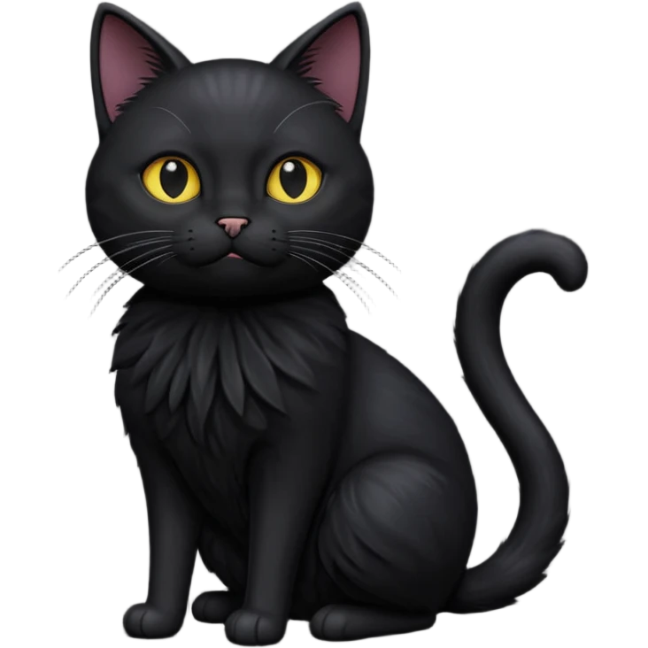 Black cat penis emoji