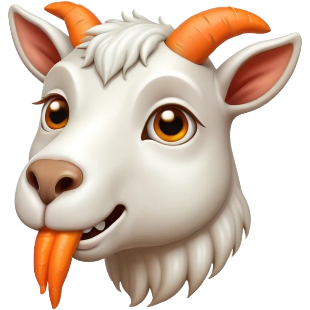 Crying goat is a carrot emoji