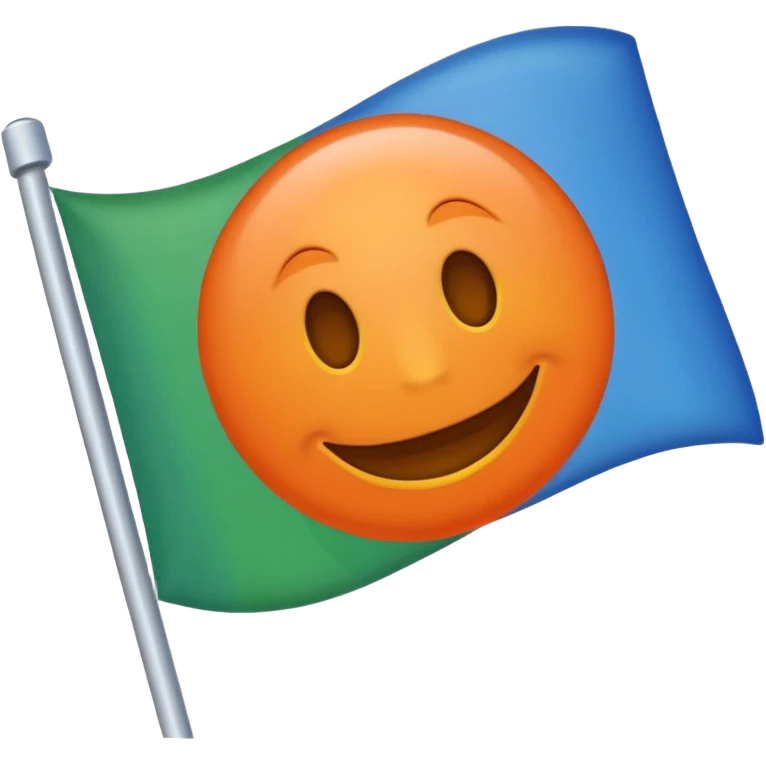 Emoji de drapeau avec les couleurs suivante : 🟦🟧🟩⚪️ plus clair le vert et oublie pas le blanc  emoji