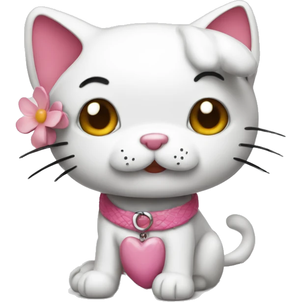 hellokitty with a dog emoji