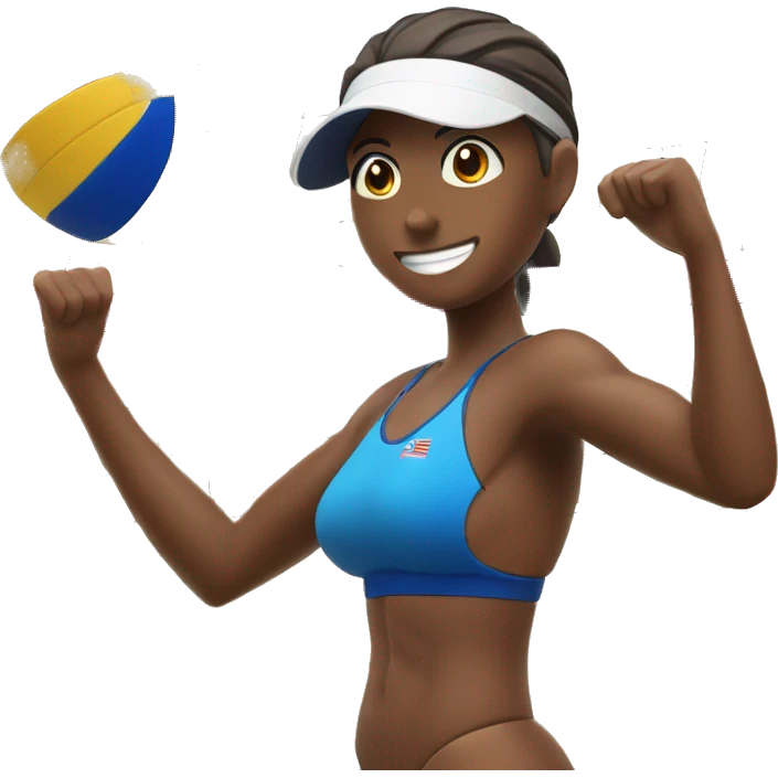 Beachvolleyball from the Brand Mikasa emoji