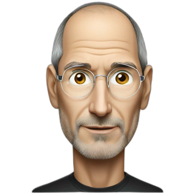 steve jobs with iphone emoji
