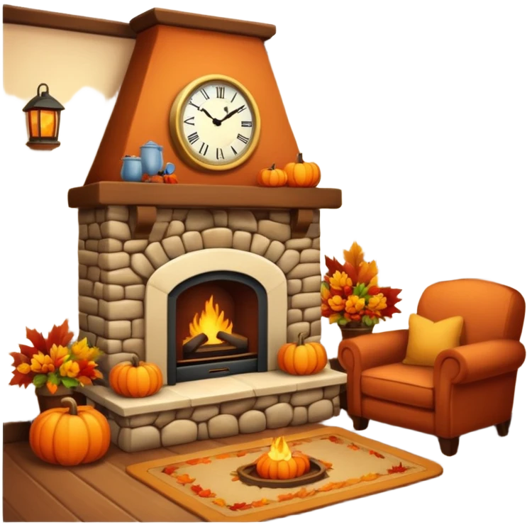 Cozy autumn home emoji
