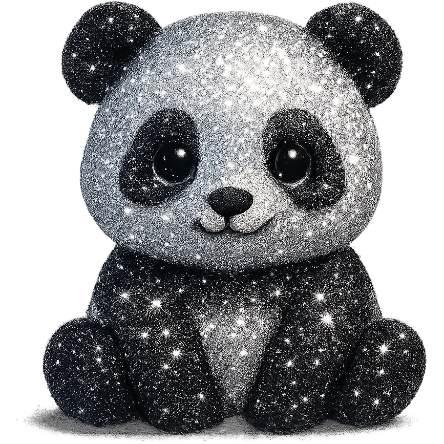 sparkly panda emoji
