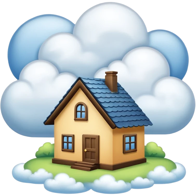 house made of clouds material  emoji