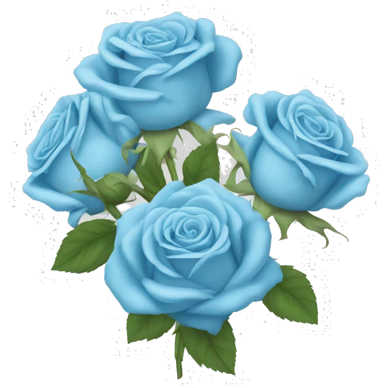 bouquet of sky blue roses  emoji