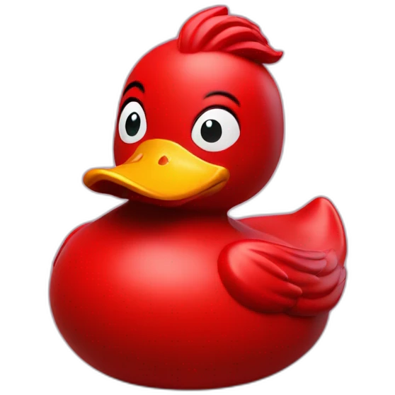 red devil rubber duck emoji