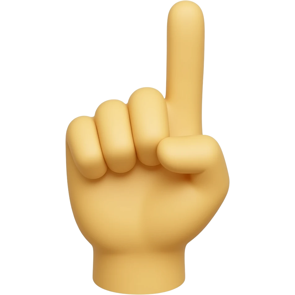 1 Finger up emoji yellow emoji