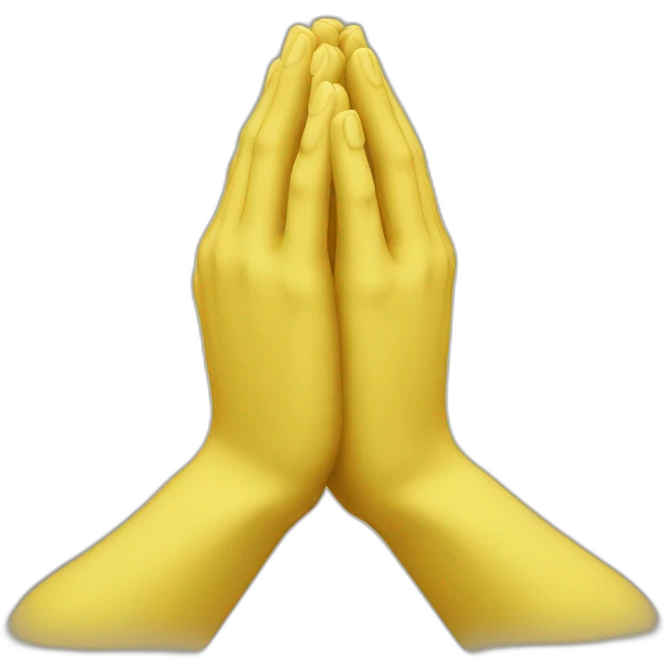 yellow Praying hands emoji
