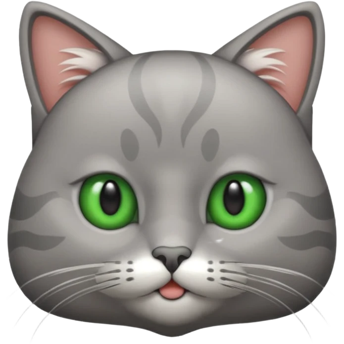 Un gato de color gris animado emoji