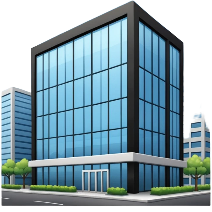 Corporate canteens as buildong outside view emoji