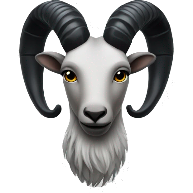 Black Capricorn zodiac sign  emoji