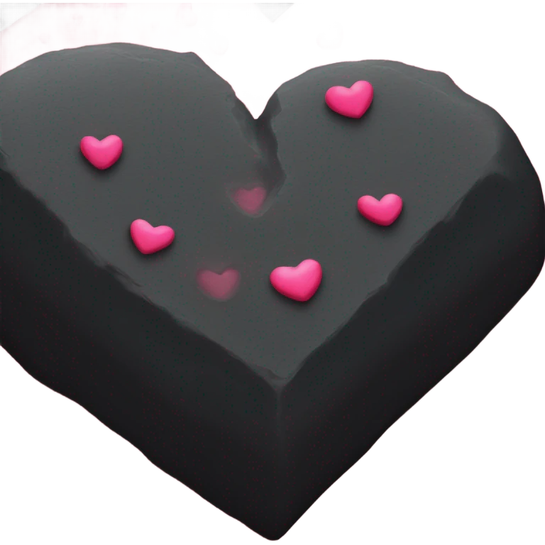  a black grave with the letters RIP on a red pink heart emoji