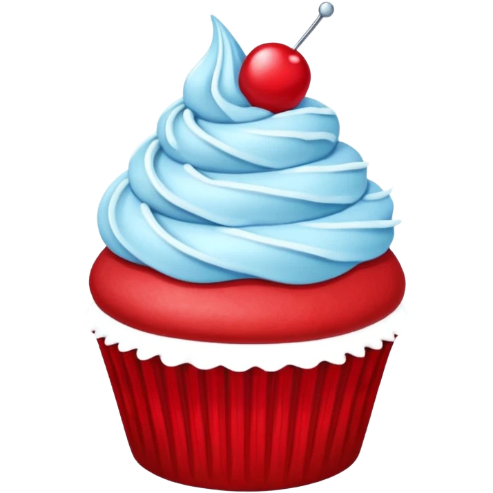 Cute red cupcake emoji