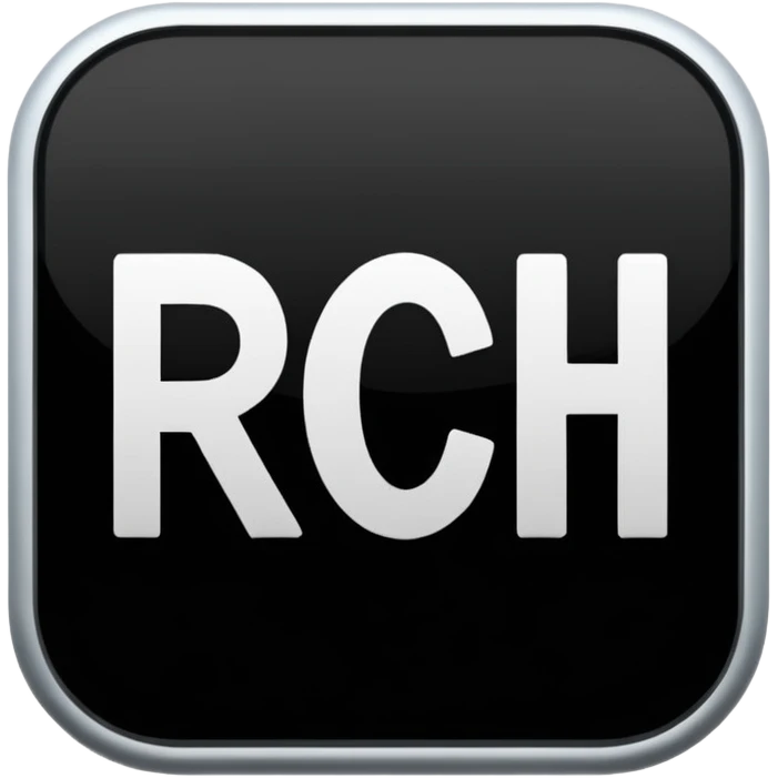 the word "RCH" on a sign with no other letters, words, or numbers emoji