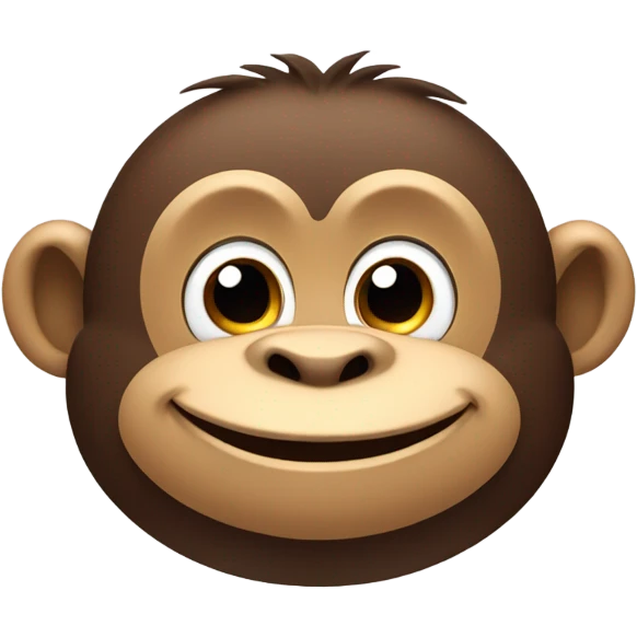 Big fat funny monkey emoji