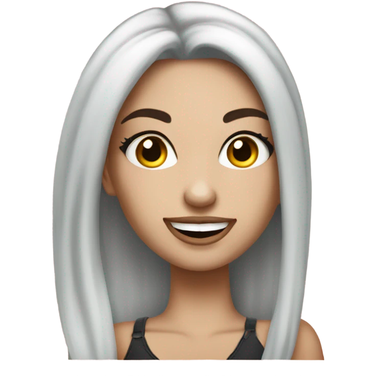 Tattooed White girl model winking at you emoji
