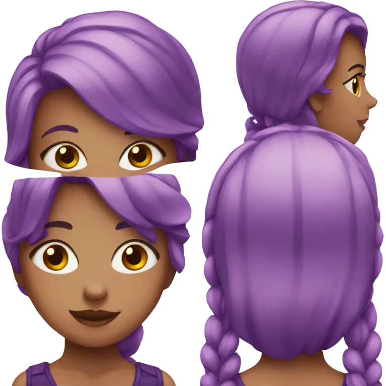 girl with purple hair emoji