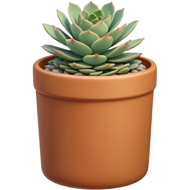 A ceramic pot in pastel caramel color, in the shape of a cylinder, the pot is tall, it has an echeveria ruffle succulent plant emoji