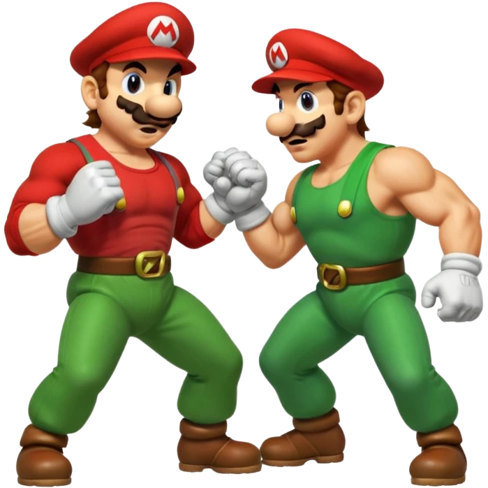 Mario and Luigi fitting bowser emoji