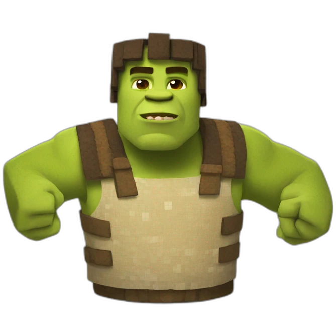 Shrek like minecraft emoji
