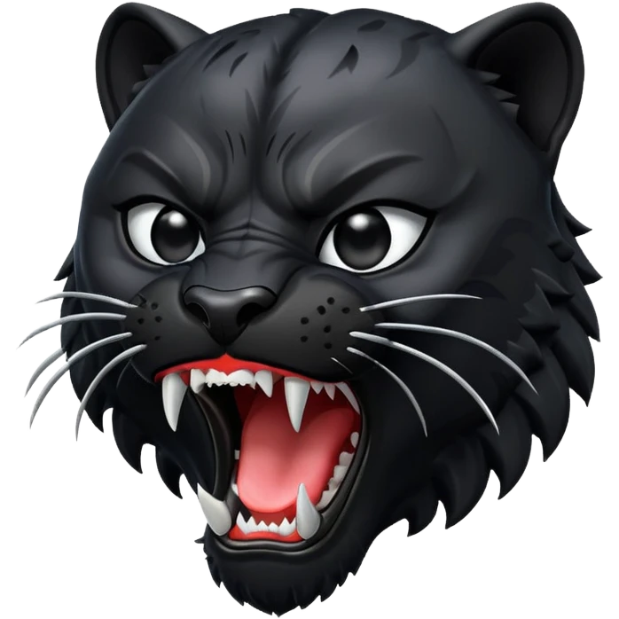 black panther roaring emoji