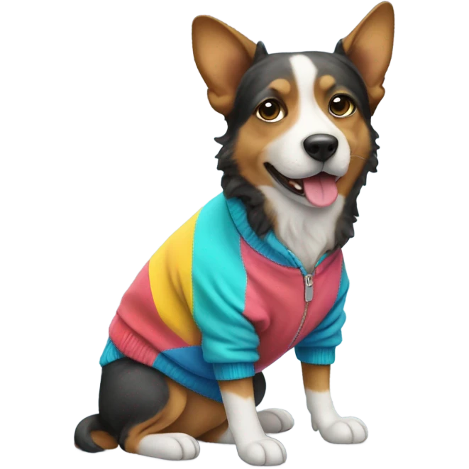 dog wearing sweatshirt emoji
