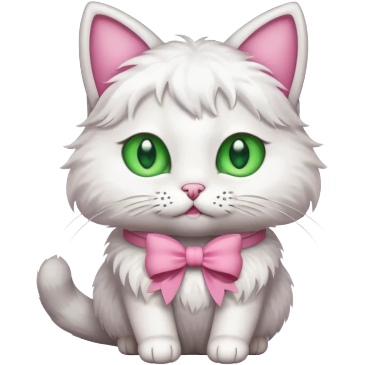 ℂ𝕒𝕥 𝕨𝕚𝕥𝕙 𝕒 𝕡𝕚𝕟𝕜 𝕓𝕠𝕨 𝕤𝕚𝕥𝕥𝕚𝕟𝕘 𝕕𝕠𝕨𝕟 emoji