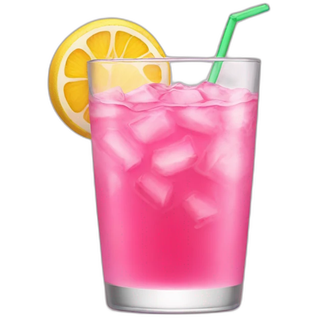pink cat with coctail emoji