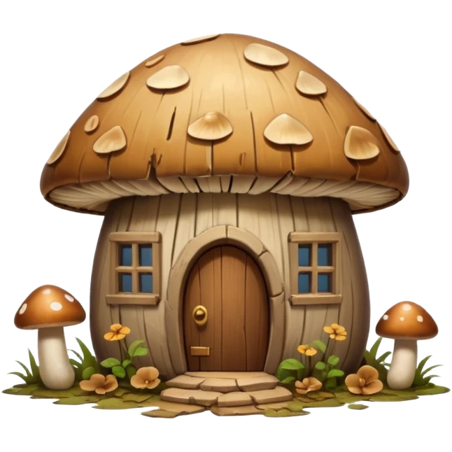 Mushroom house destroyed emoji