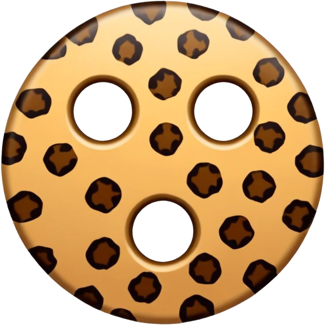 Leopard print circle with hole in the middle emoji