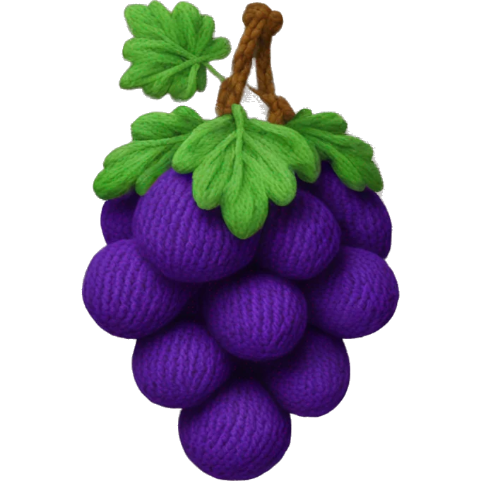 knitted grapes emoji