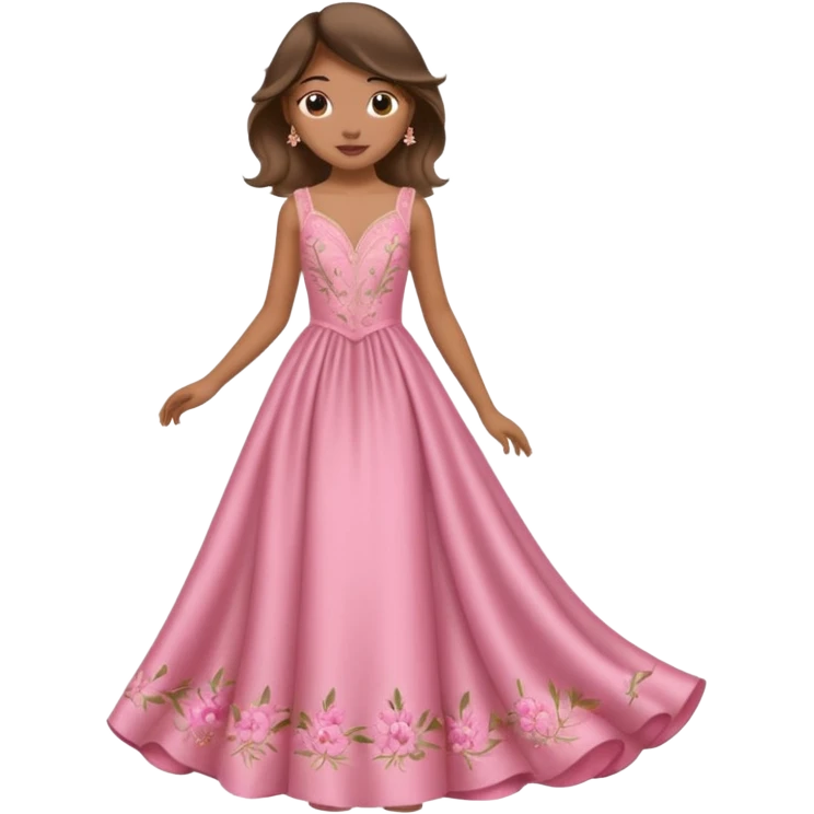 Gown in pink for kids emoji