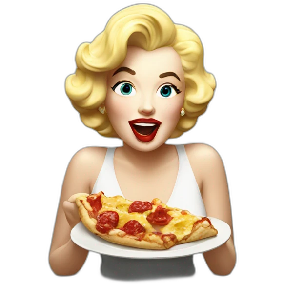 Marilyn monroe eating napolitana emoji