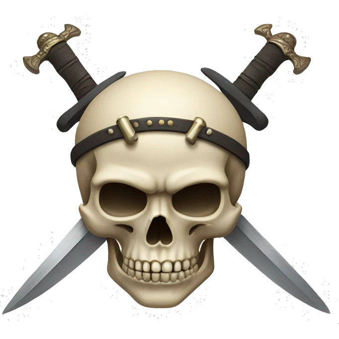 Skull with 2 sword  emoji