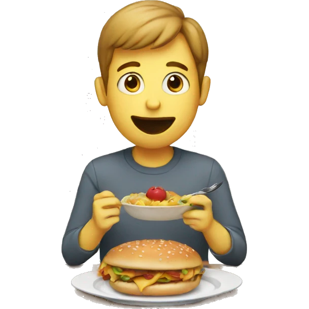 eating alone emoji
