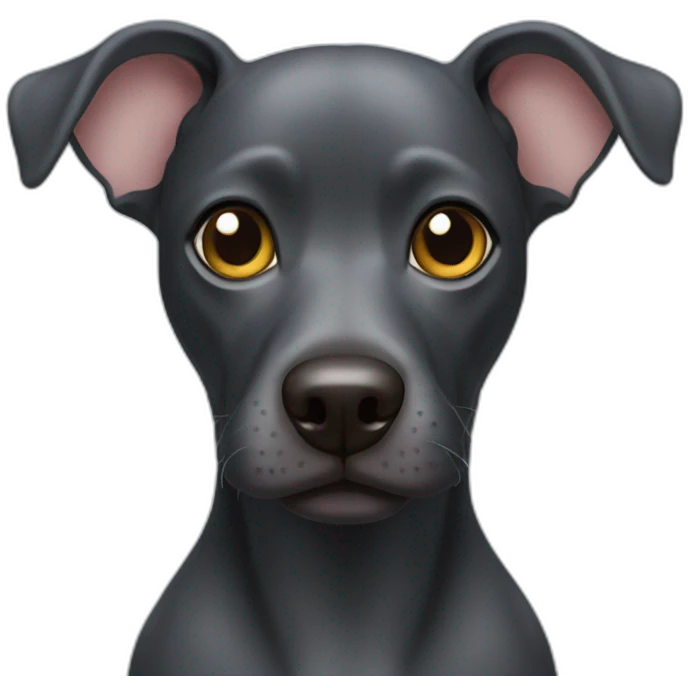 Black hairless water dog emoji