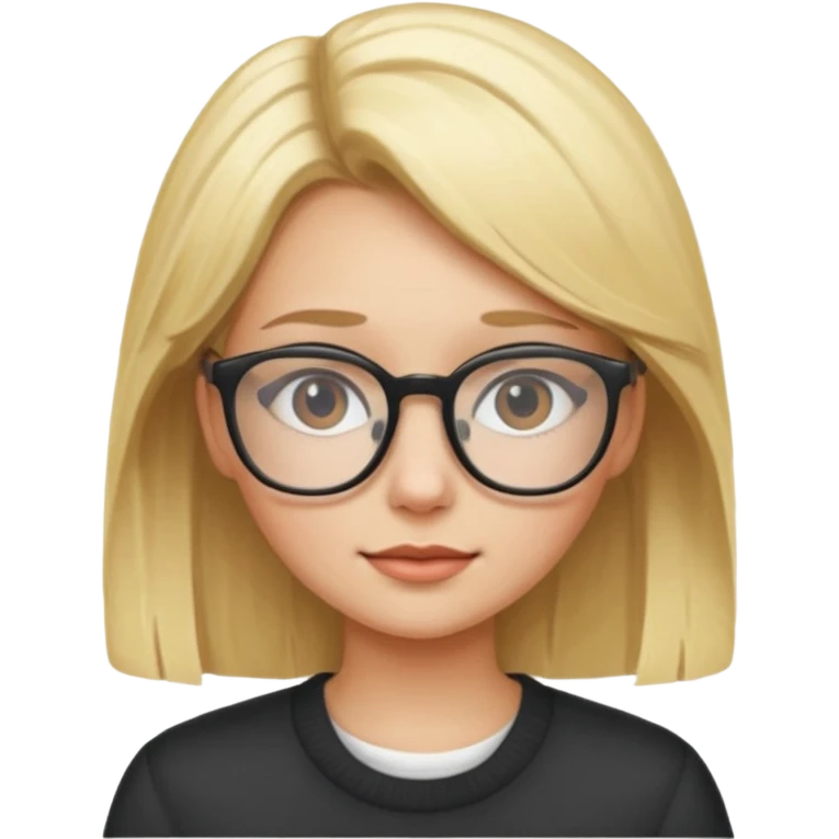 Blonde girl with glasses emoji