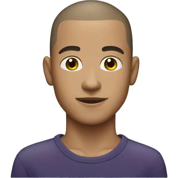 Tall skinny buzz cut light skin man  emoji