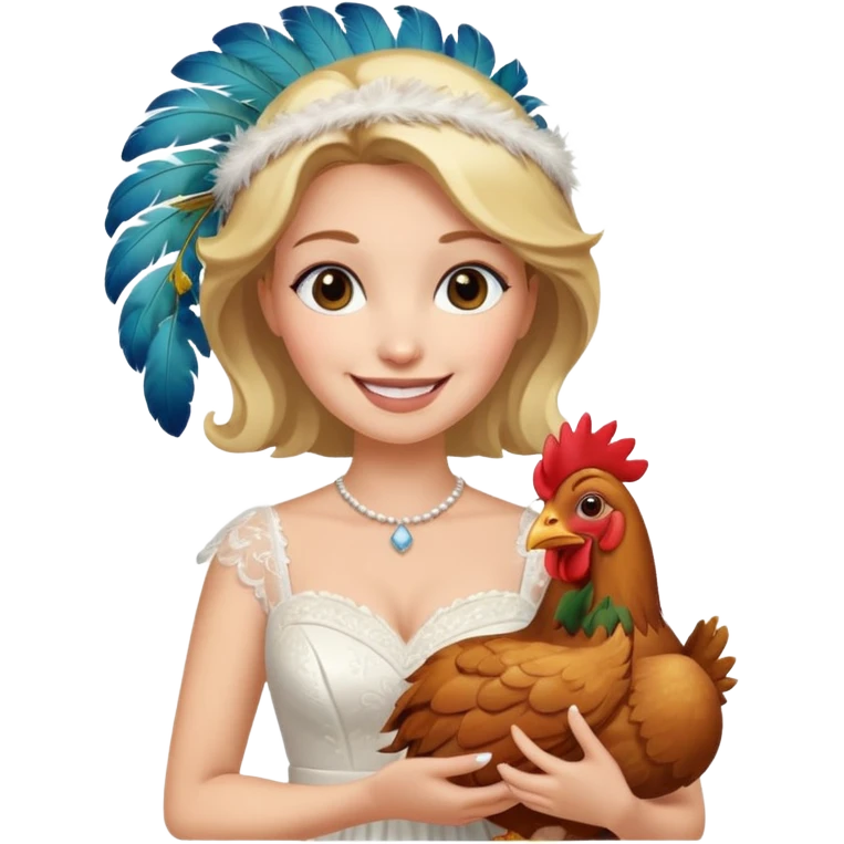 Bridal chicken emoji