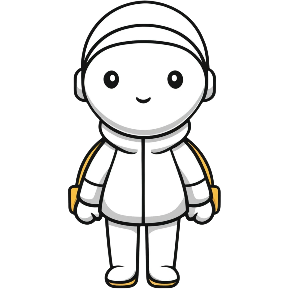 Simple person, minimalist character design emoji