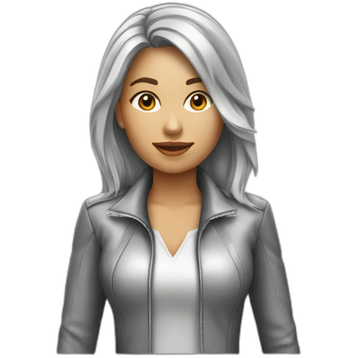 women-with-silver-jacket emoji