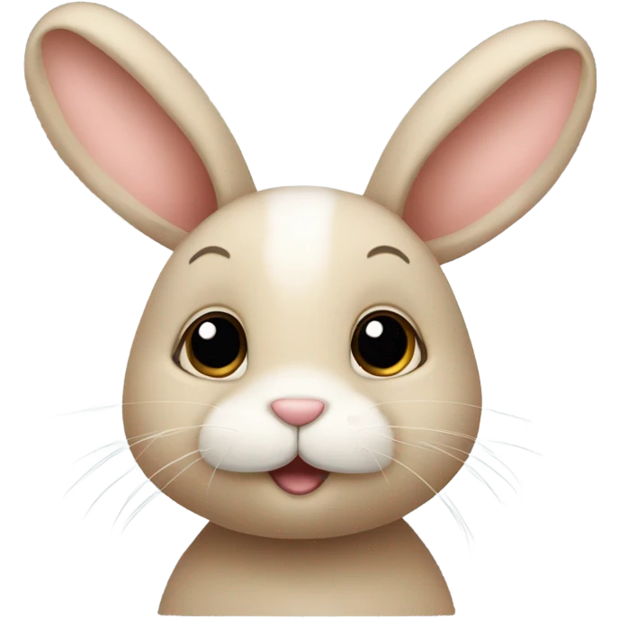 Beige bunny cute emoji