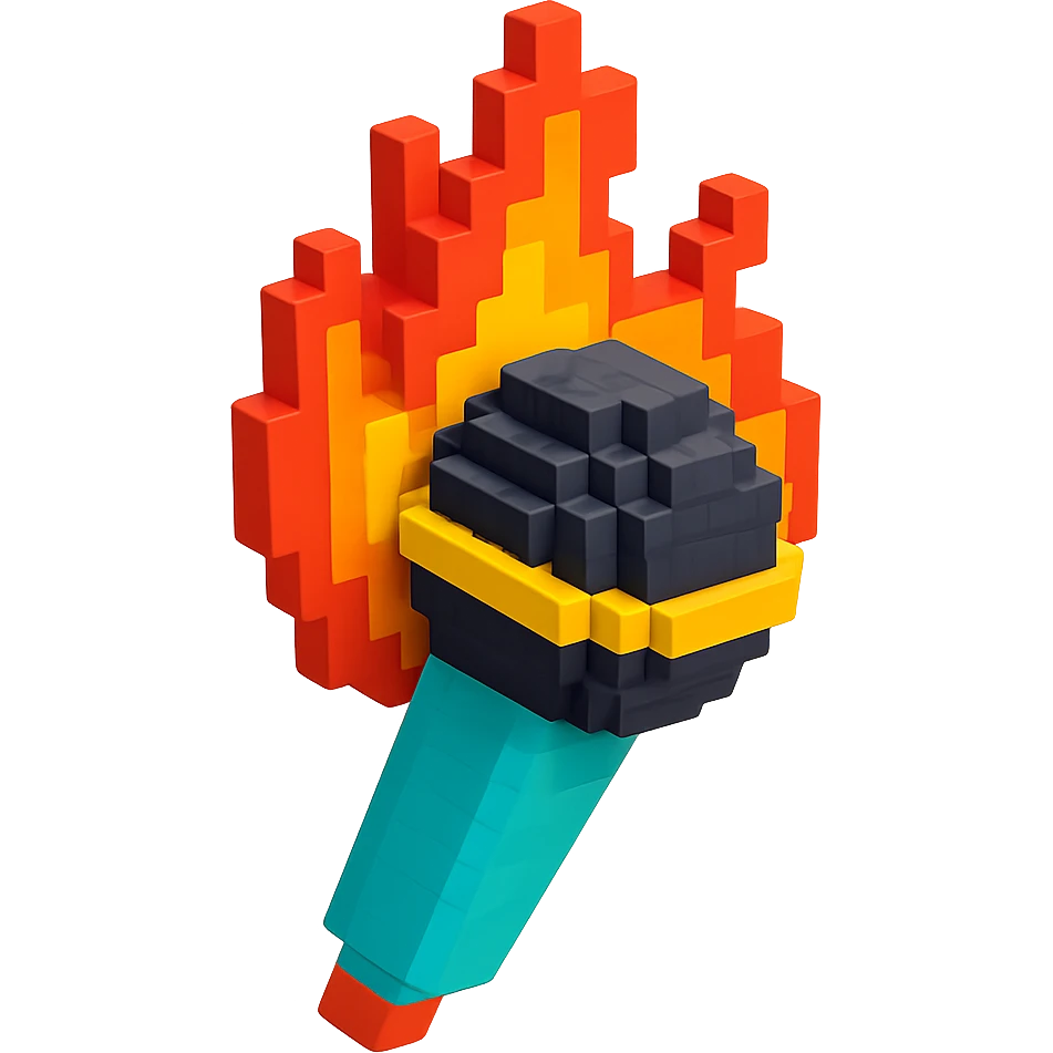microphone on fire emoji