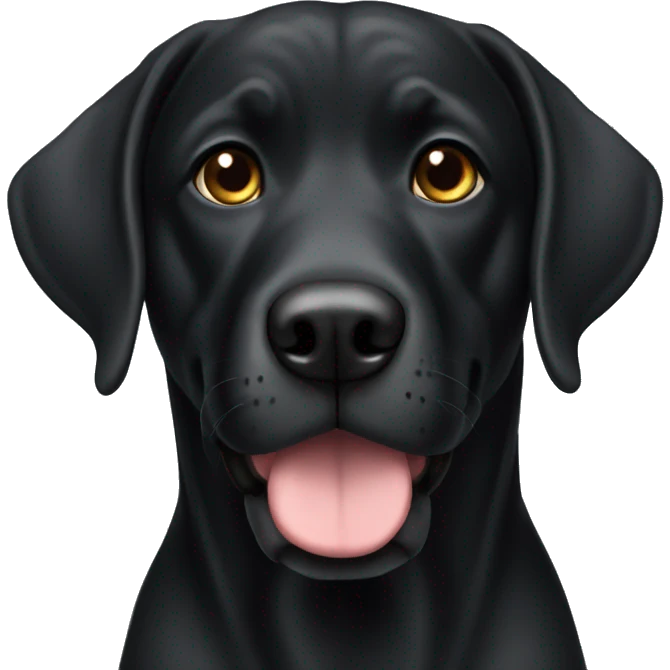 Black labarador emoji