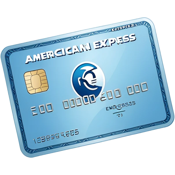 Light blue American Express card, aesthetic emoji