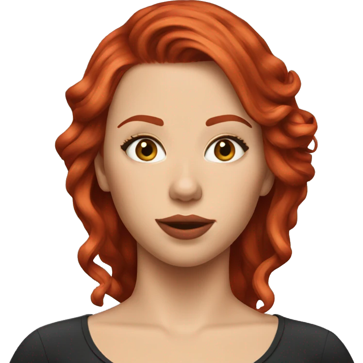 Scarlett Johansson red hair  emoji