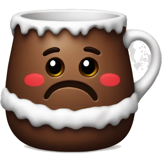 Cute chocolate mug Christmas  emoji