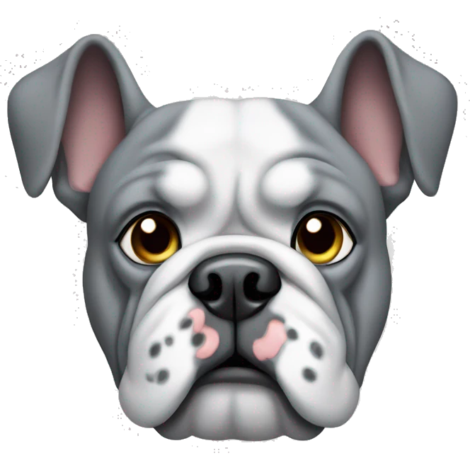 grey bulldog emoji