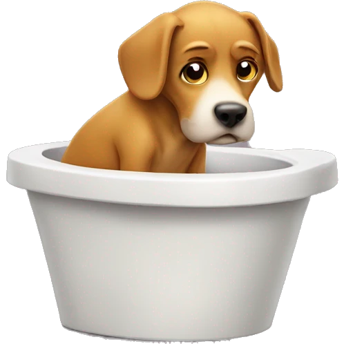 Dog peeing emoji